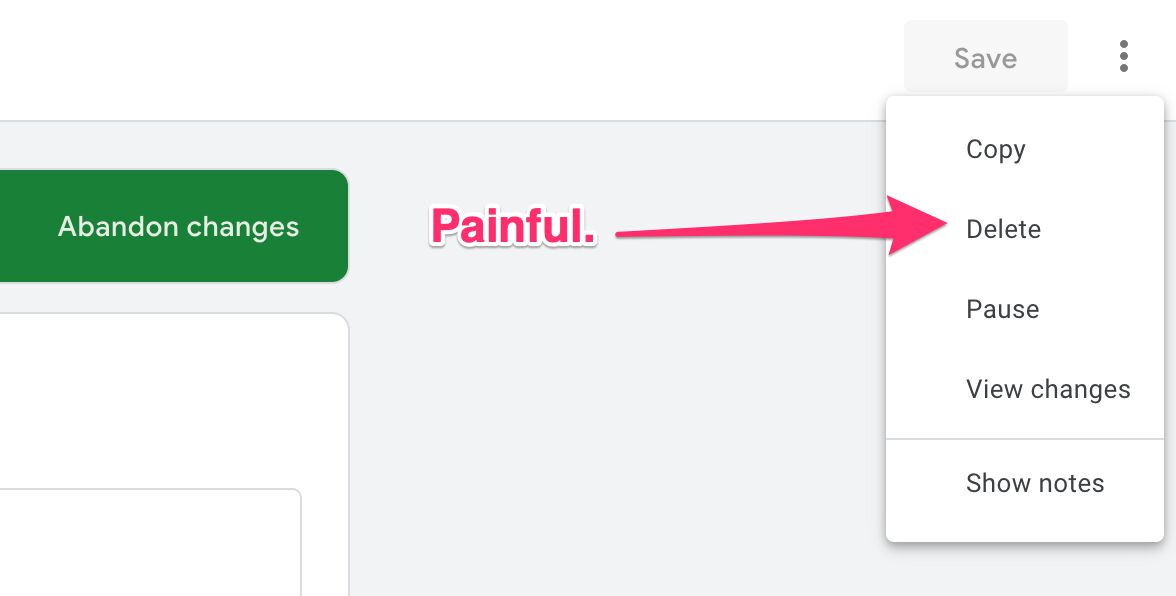 Painful delete
