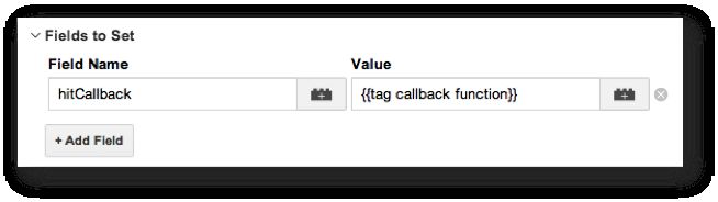 hitCallback field in tag