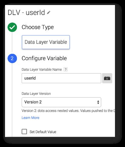 userId in Data Layer