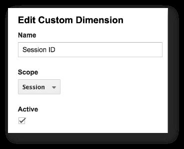 Session ID Custom Dimension
