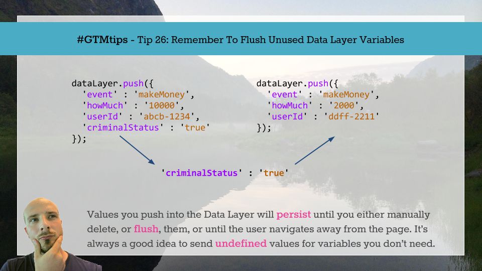 Remember to flush unused data layer variables