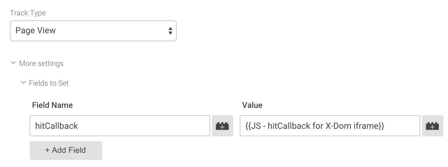 hitCallback in fields to set