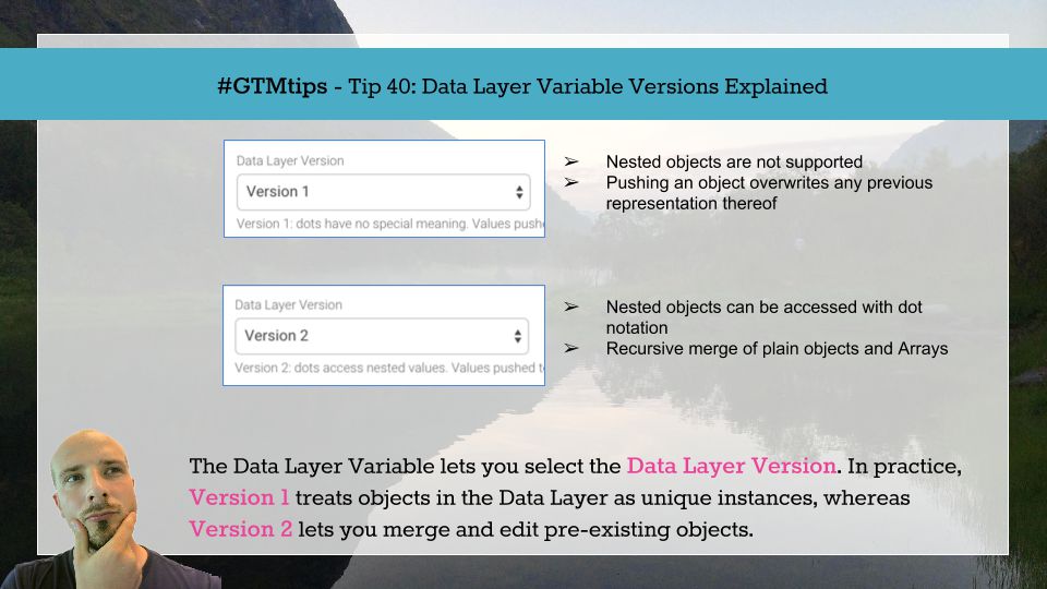 Data Layer Variable Versions explained