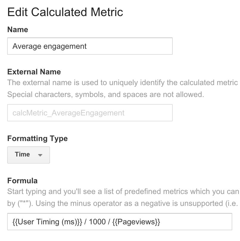Calculated Metric