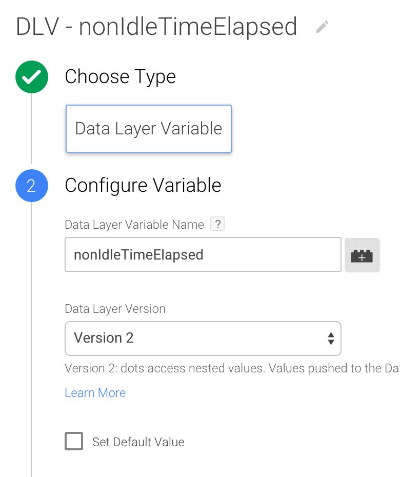 Data Layer Variable for time elapsed