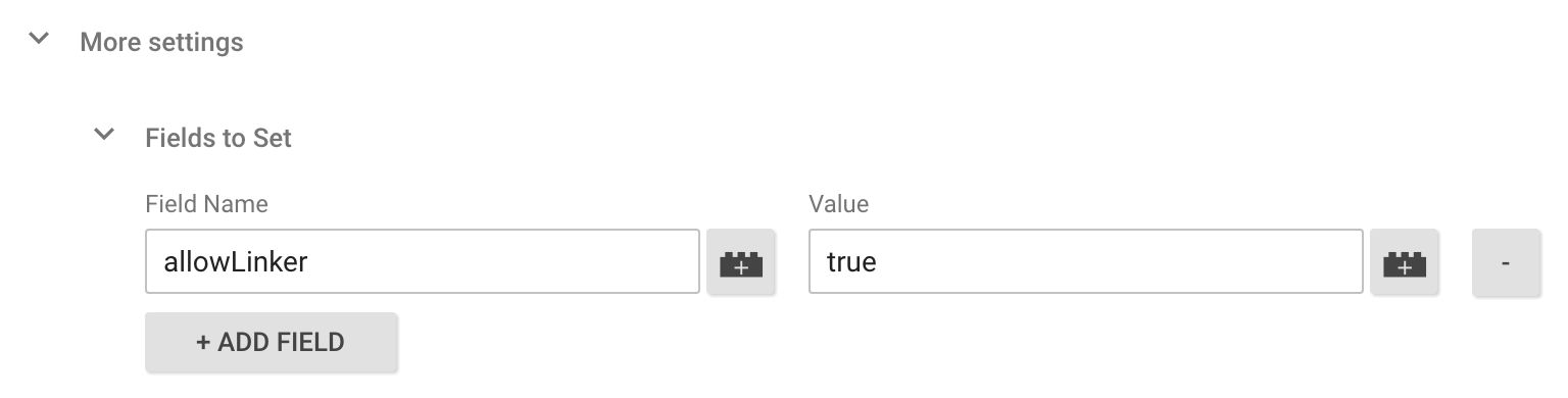 Feld allowLinker in GTM