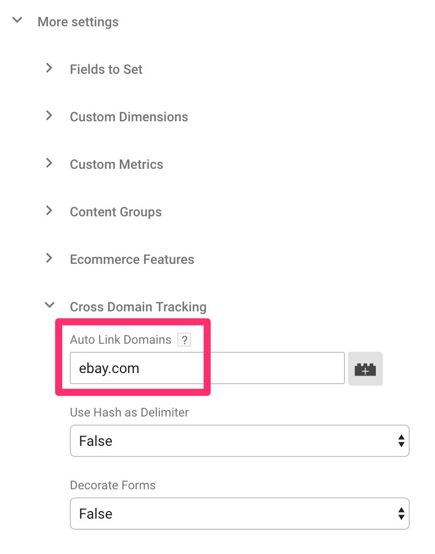 Auto Link Domains google tag manager