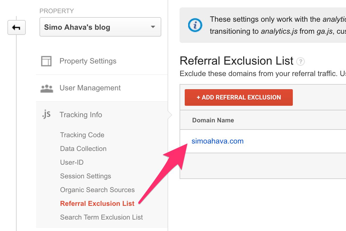 Referral Exclusion List