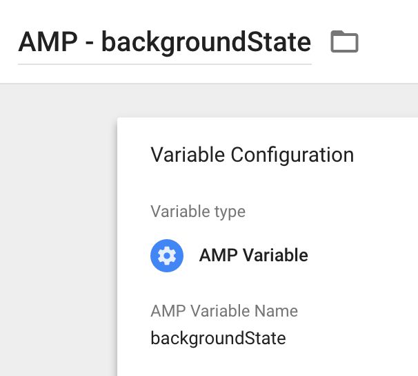 AMP Variable for backgroundState