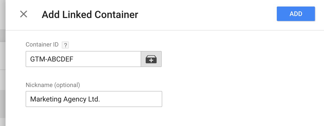 Add the associated container ID