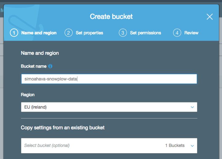 create root bucket in S3