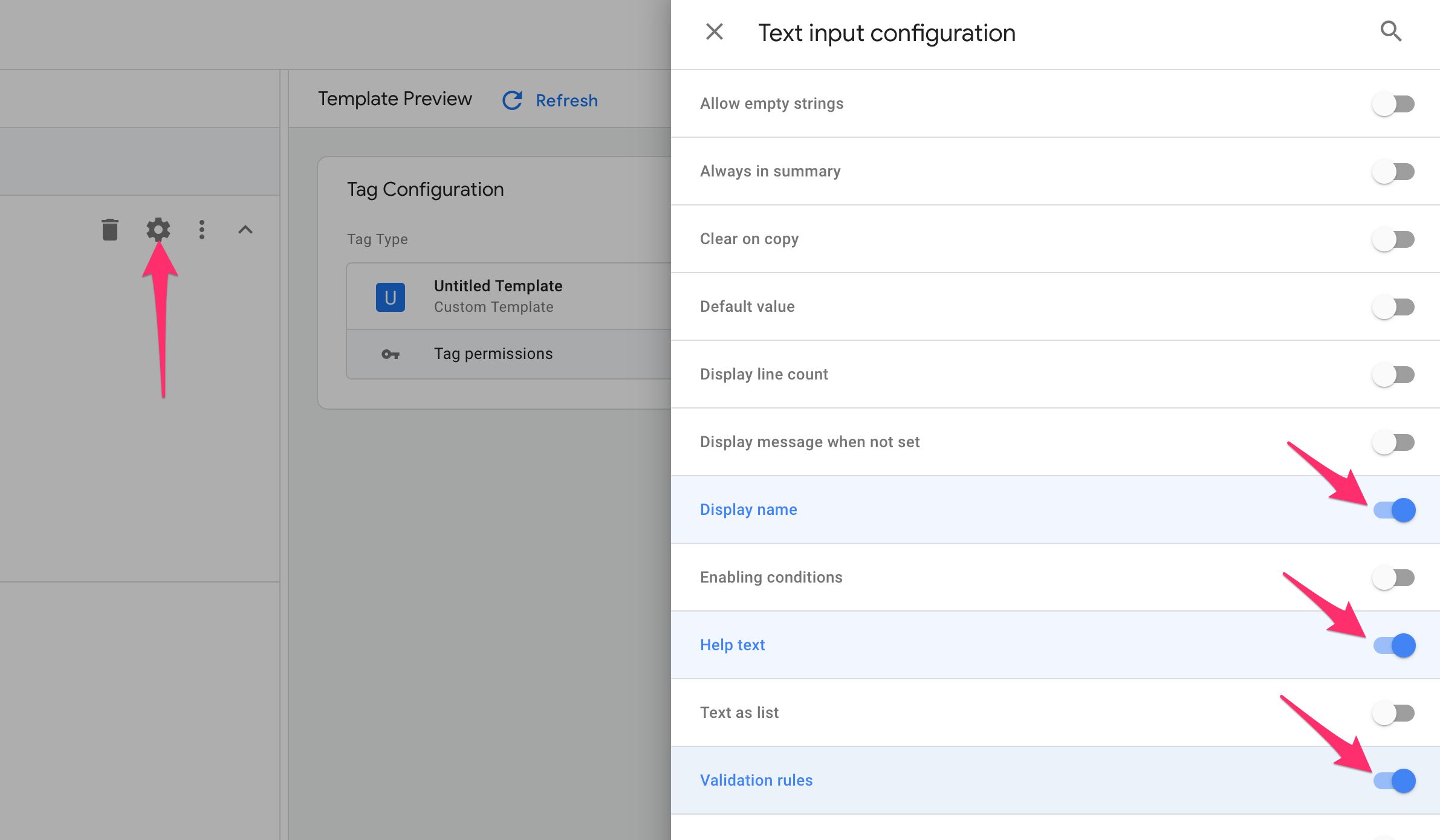 Configurations sur le terrain