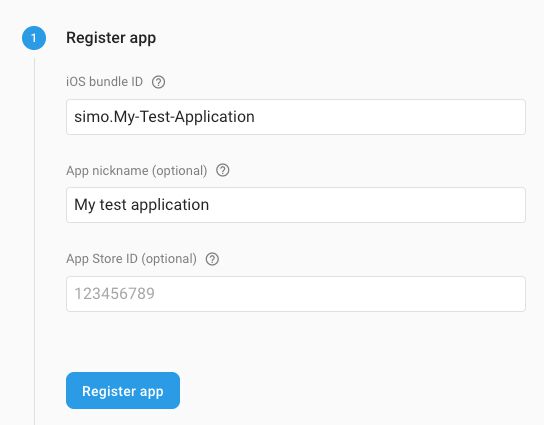 iOS register app