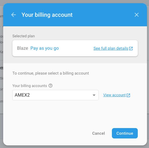 Select a billing account
