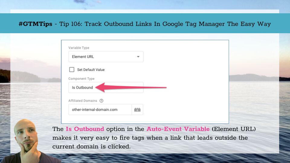 Track outbound link clicks in google tag manager