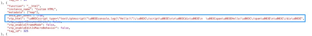 Custom HTML tag as data object