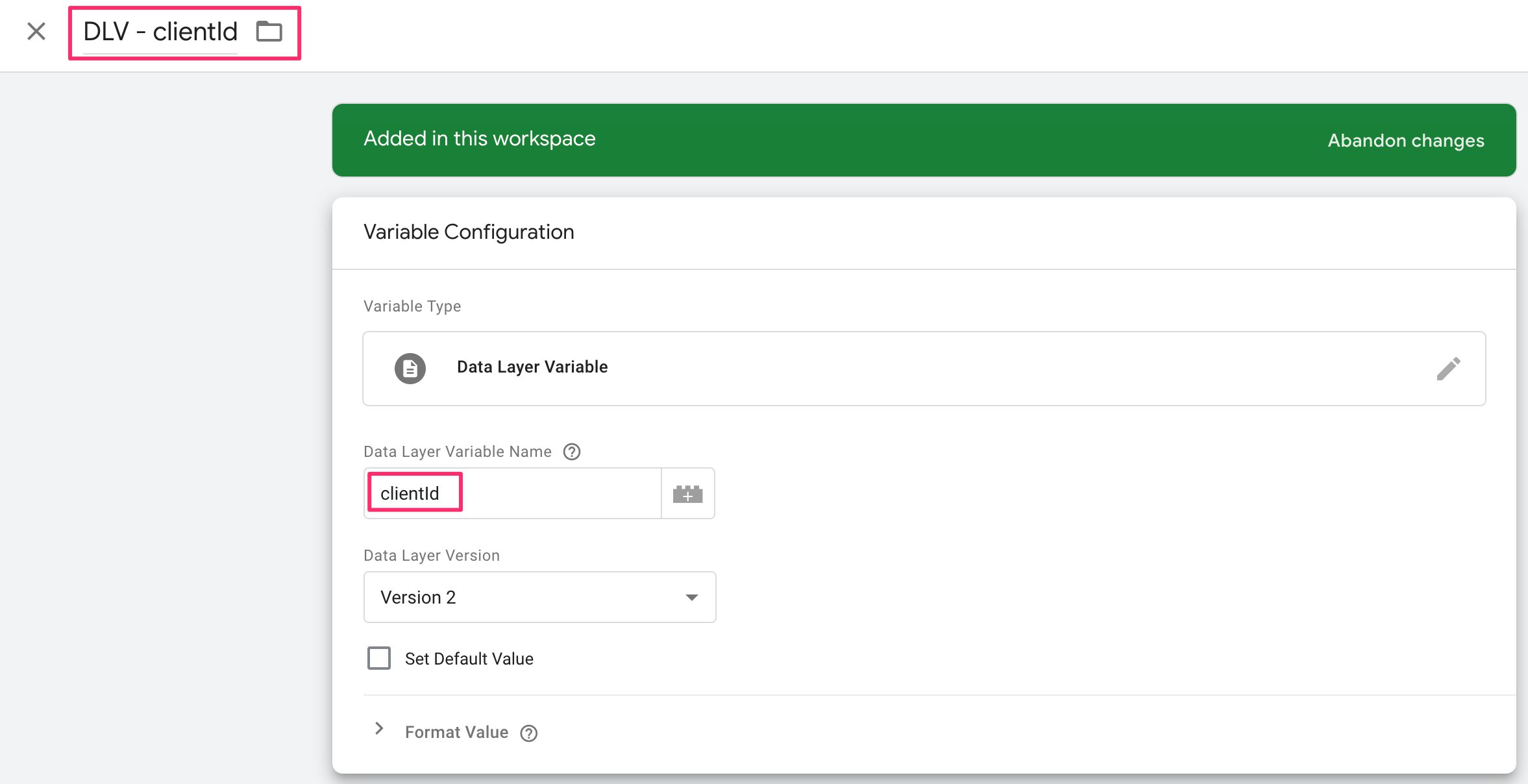 Client ID in Data Layer