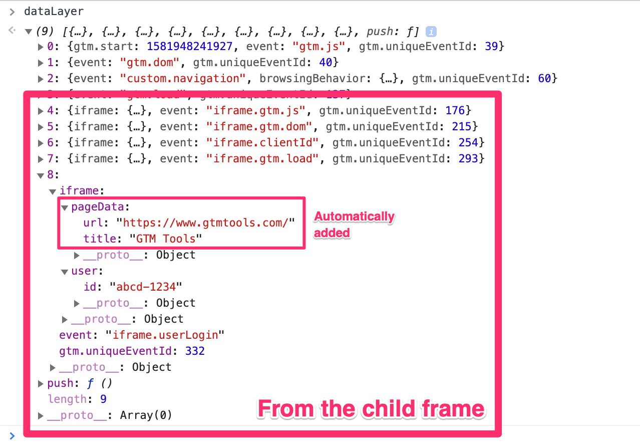 Parent dataLayer