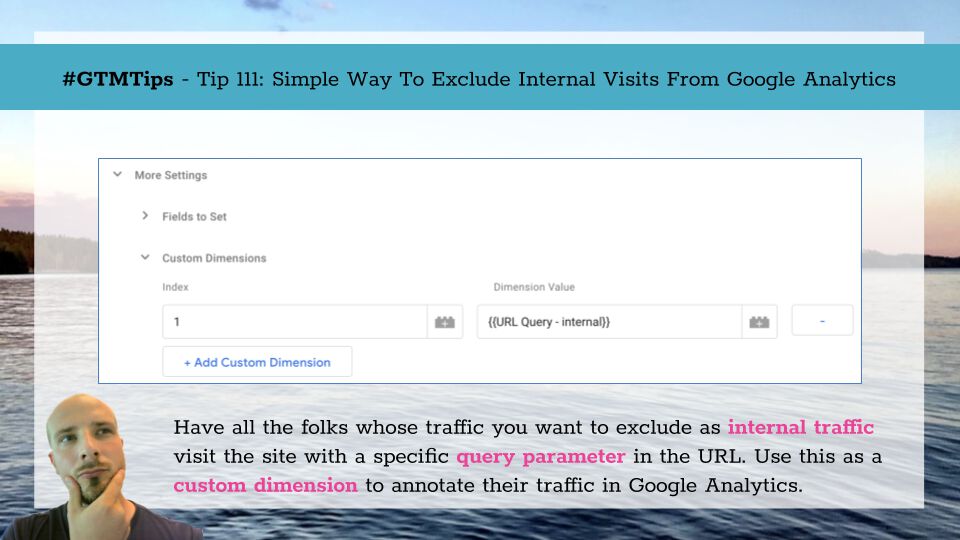 Exclude internal visits from Google Analytics