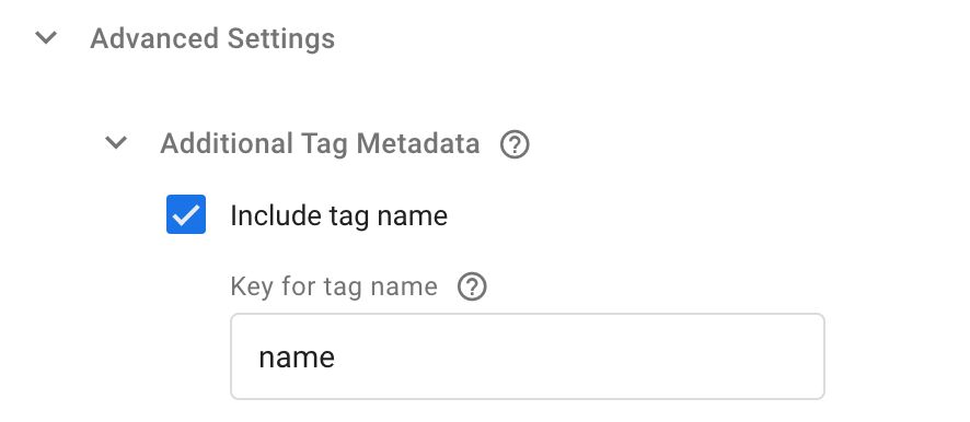 Key for tag name