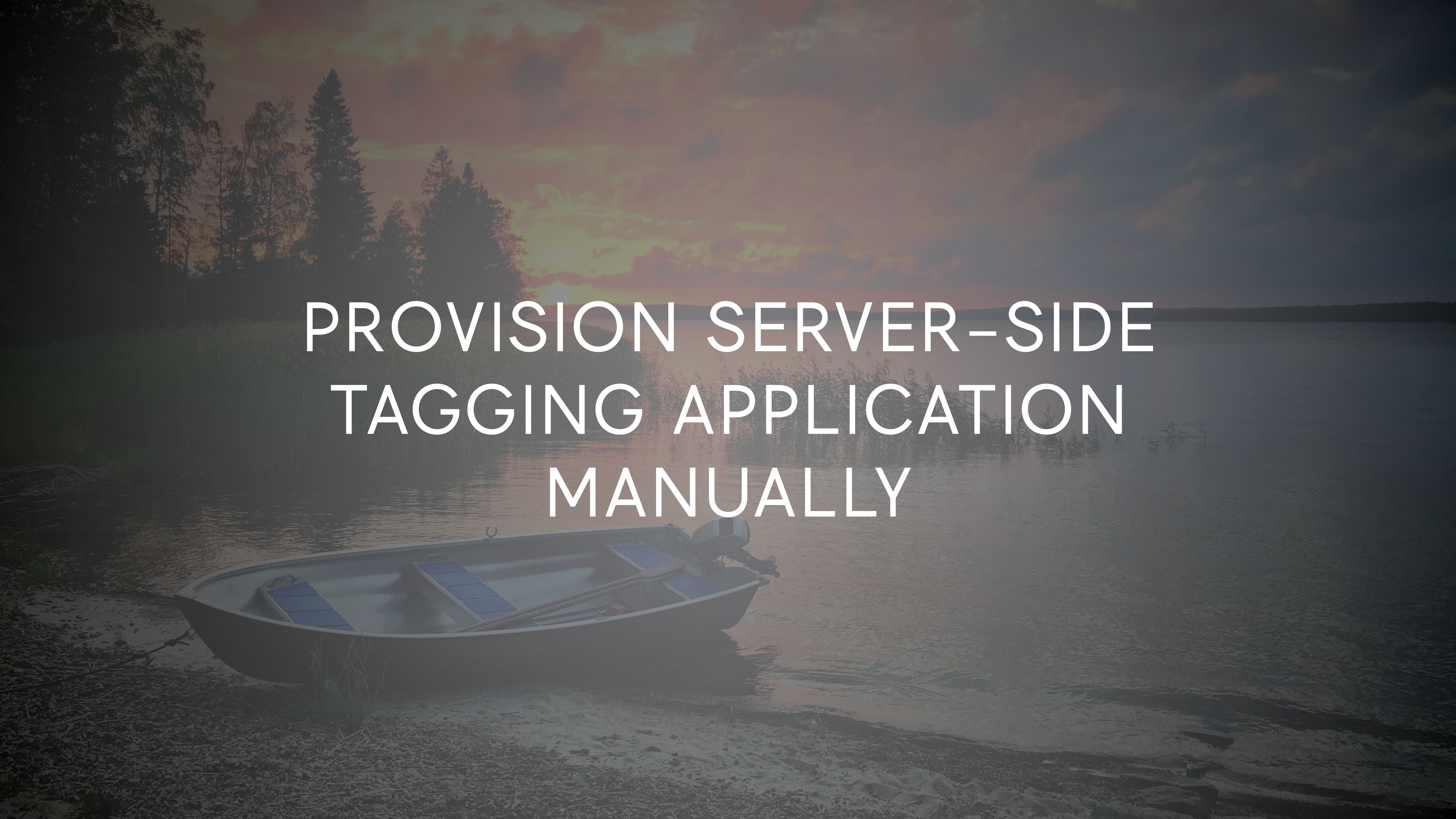 Provision Server-side Tagging Application Manually
