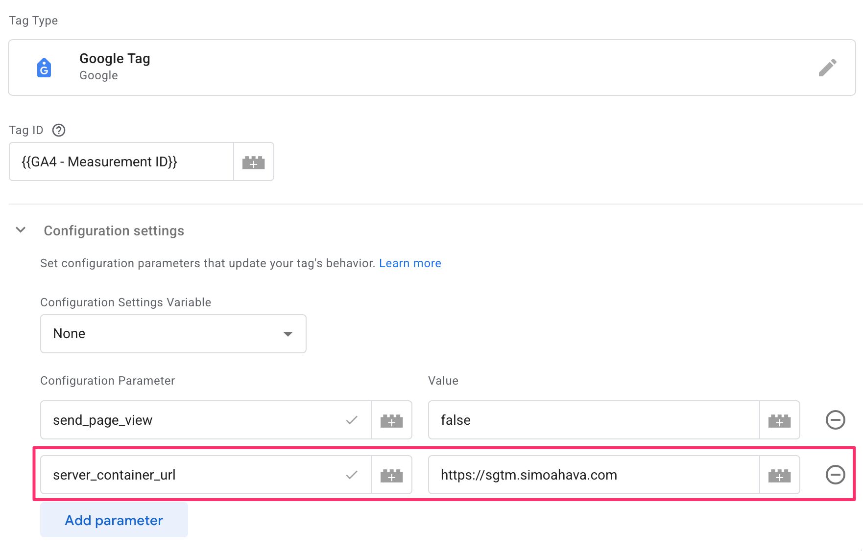 Google Tag With server_container_url